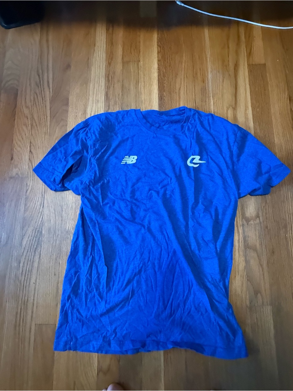 New Balance Men's Bright Blue Logo Short Sleeve Tee